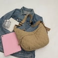 thumbnail image 4 of gcong Stylish Winter Quilted Messenger Bag Casual Tote With Puffy Padding For Daily Crossbody Shoulder Purse, 4 of 5