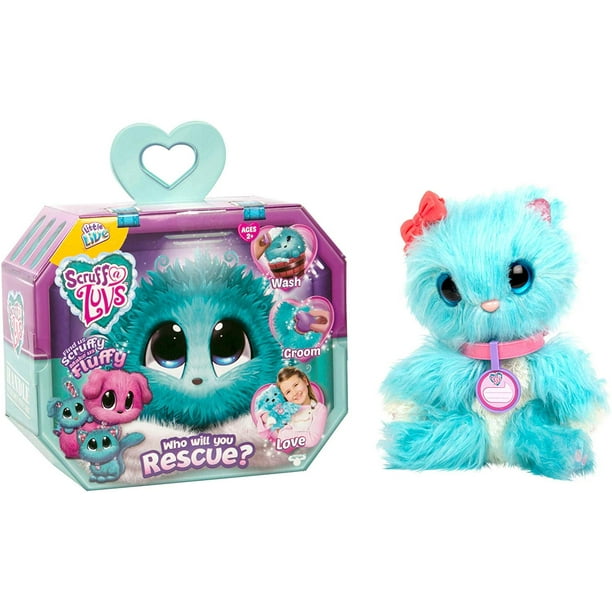 Little Live Pets - Blue Scruff-a-Luv - Bathe Them, Dry Them, Brush Them and Love Them, You Will