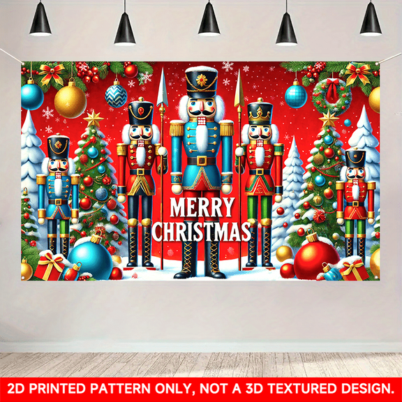 1 PC, 2D Flat/ Flat art decorative banner decoration, Jesus Advent design pattern, 70.87x43.31 inches (180x110cm), universal daily wall decoration, elegant daily front door decoration, party banner,