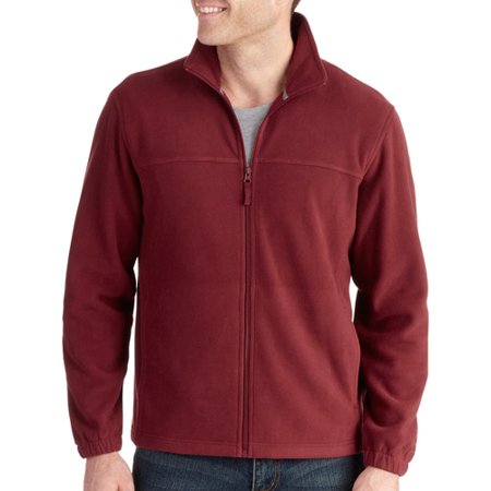 vantage mens brushed back micro fleece full zip jacket