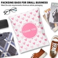 thumbnail image 6 of Jowlroel Pink Heart Printed Poly Mailer 6x9 - 100 Pack, Strong Thick Self Adhesive Shipping Bags for Clothing, Cute Small Business Packaging, 6 of 8