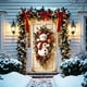 thumbnail image 5 of Cubierta de puerta de poliéster, decoración navideña, cubierta de puerta navideña de 35 x 71 pulgadas, tela navideña para colgar en la puerta, cortina con estampado de muñeco de nieve, decoración navi, 5 of 6