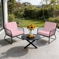 thumbnail image 6 of Outdoor Patio Cushion Covers 4 Pack Pink Patio Chair Cushion Covers with Ties and Zipper Solid Color Pink Waterproof Outdoor Seat Cushion Covers for Patio Furniture 24"x24", 6 of 9