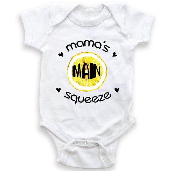 Mama's Main Squeeze - Funny Lemon Baby Bodysuit - Baby Boy - Baby Girl - Mother and Son - Mom and Daughter