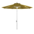 thumbnail image 1 of Parasol de Marché en Aluminium de 7,5 Pieds à Inclinaison par Pression Blanc Mat/soleil/jaune Tournesol, 1 of 3