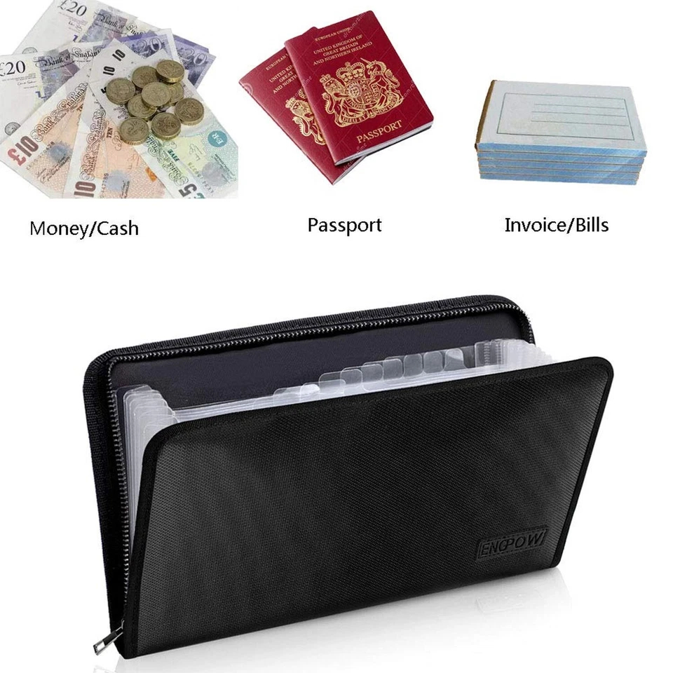 Engpow Expanding File Folder (11.4"X6.3") A5 Size Document Organizer Fireproo...