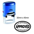 thumbnail image 1 of APPROVED Oval Rubber Stamp With Text Personalized Shiny Self Inking Rubber Stamp 30mm x 45mm, 1 of 1
