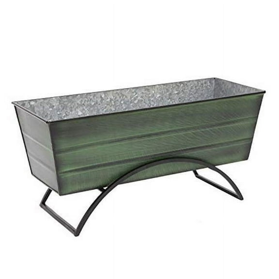 Achla VFB-05-S Flower Planter Box with Odette Stand, Green - Medium
