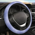 thumbnail image 4 of Cauagu Glittering Blue Purple Print Car Steering Wheel Cover - Universal Car Accessory for Diverse Cars for Steering Wheel with a Diameter of 14.5"-15", 4 of 7