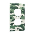 thumbnail image 2 of Yayeee Duplex Wall Plate 1-Gang 4.5"x2.7" Home Receptacle Light Switch Decorative Outlet Cover, Light Green Camouflage Design, 2 of 7