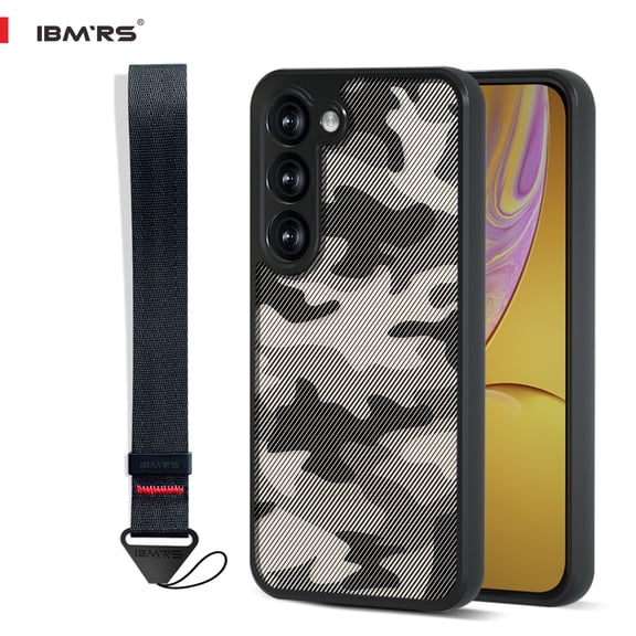 IBMRS For Samsung S23 Phone Case, Shockproof Translucent Cover (Camo Black)
