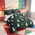thumbnail image 2 of Manfei Christmas Winter Holiday 7-Piece Twin Bedding,Farmhouse Santa Claus Bedding Comforter Set,Xmas Reversible, 2 of 7