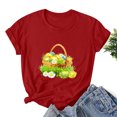 thumbnail image 1 of Pntutb Hauts Grande Taille Liquidation Pâques T-Shirt Décontracté Imprimé Manches Courtes Femme Haut Manches Courtes Col Rond Hauts/chemises Rollbacks, 1 of 3