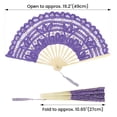 thumbnail image 4 of Toptie Orange Lace Fan, Bamboo Lace Folding Fan, Elegant Cotton Fabric Hand Fans for Women with Bamboo Staves and Silk Tassels, Perfect for Wedding, Party, Halloween Decoration, 4 of 9