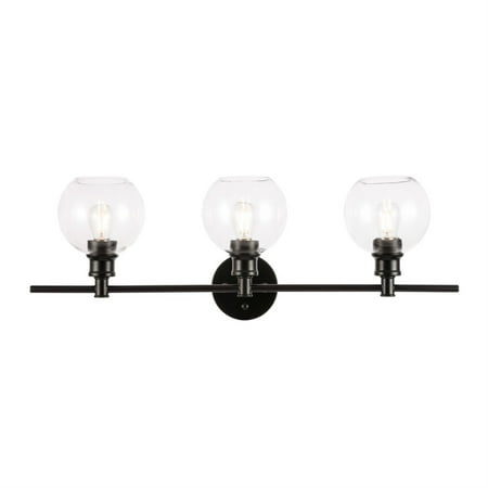 

Collier 3 light Black and Clear glass Wall sconce