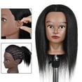 thumbnail image 1 of Cabeza de maniquí de cosmetología Perfecl 14 pulgadas Negro Claro con abrazadera, 1 of 8