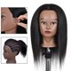 thumbnail image 1 of Cabeza de maniquí profesion para el cabello, cabeza de práctica de maniquí de cosmetología para teñir, , trenzar, rizar, práctica de bobinado 14 pulgadas negro claro A Macarena cabeza de maniquí, 1 of 8