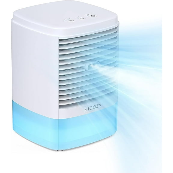 Air Cooler Portable, Personal Evaporative Air Cooling Fan, Mini Desktop Air Conditioner Fan Humidifier 23 oz