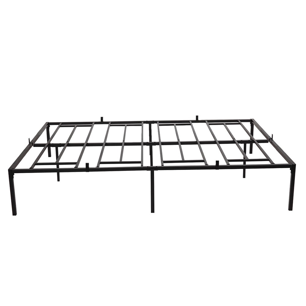 Kadyn Queen Size Bed Frame, Metal Queen Bed Frame with 14" Large Bed Storage Space, Black Kadyn Queen Size Bed Frame, Metal Queen Bed Frame with 14" Large Bed Storage Space, Black