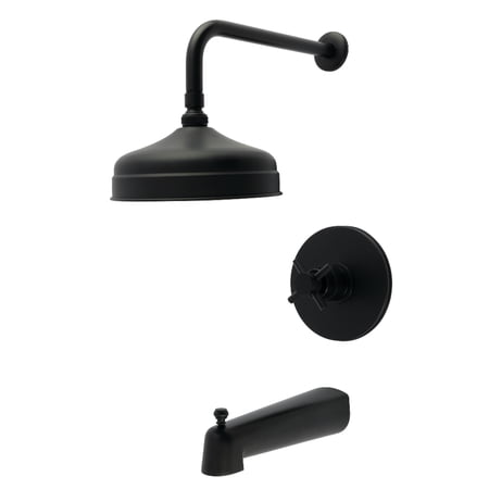 Kingston Brass KB6330DX Concord Single-Handle Pressure Balanced Tub and Shower Faucet, Matte Black