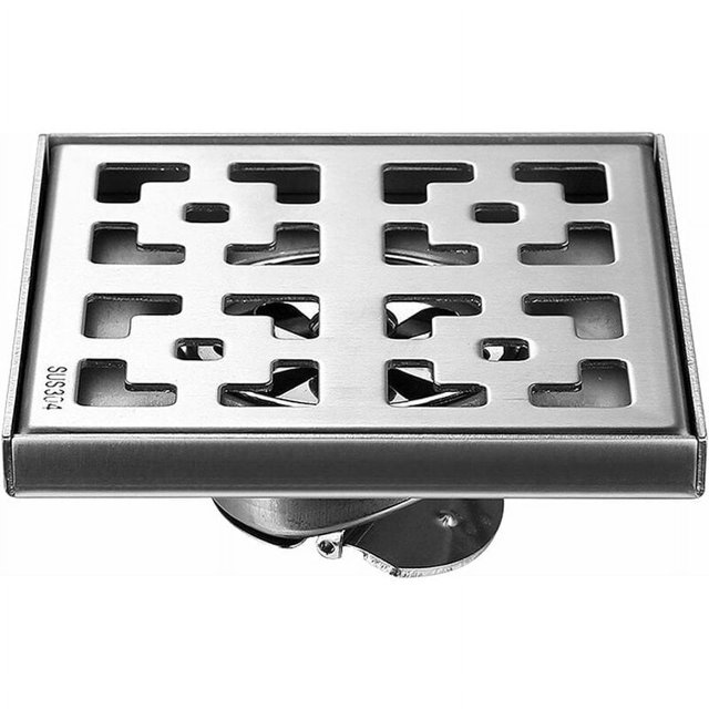 Desagüe de ducha antioxidante, placa de rejilla de acero inoxidable 304 con cubierta extraíble, desagüe de ducha de alto flujo de fácil limpieza para conexiones de plomería estándar de EE. UU.
