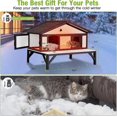 thumbnail image 5 of Aivituvin Heated Outdoor Cat House for Outside Weatherproof Insulated Feral Cat Shelter for Winter with Heater and Thermal Liner, Four Escape Doors and Anti-Chewing Cable for Multiple Cats, 43.5" L, 5 of 7
