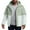 Mint Green, variant on Men's Detachable Hood Outdoor Jacket, Water-Resistant Windbreaker with Zippered Pockets, Hiking Camping Gear for All Weather Conditions,Black XL
