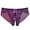 Purple, variant on Women's Sexy Lace Hollow Open Crotch Shorts - Pure Desire Bow Design, Floral Embroidery, Daily/Casual/Club Wear, M-XL Sizes