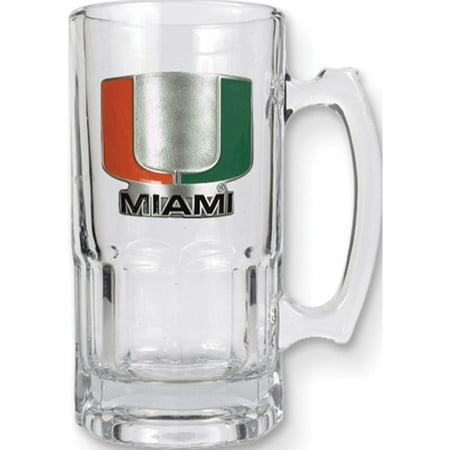 

Fashion Collegiate U Of Miami 1-Liter Glass Macho Tankard (7 X 3.5) Made In United States gc3469