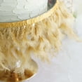 thumbnail image 5 of Efavormart 2PCS 39" Gold Real Turkey Feather Trims With Satin Ribbon Tape For Wedding Decoration, 5 of 7