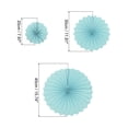 thumbnail image 2 of Uxcell Hanging Paper Fans Party Set 6Pcs Round Pattern Hanging Paper Fans Decoration for Home Birthday Wedding(Blue), 2 of 6