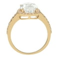 thumbnail image 2 of 4.85 ct Oval Cut Real Genuine Natural Diamond VS1-VS2 G-H 14K Yellow Halo Gold Promise Wedding Statement Engagement Designer Ring size 10.5, 2 of 6
