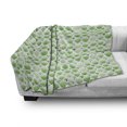 thumbnail image 3 of Quatrefoil Soft Flannel Fleece Throw Blanket, Clovers Moroccan Design in Watercolor Style Art Luck Theme, Cozy Plush for Indoor and Outdoor Use, 50" x 60", White Green, by Ambesonne, 3 of 6