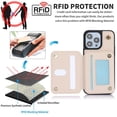 thumbnail image 4 of Crossbody lanyard zipper wallet leather phone case for iPhone 16 pro max 15 plus 14 13 12pro 11 wrist strap card Solt cover, 4 of 8