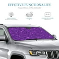 thumbnail image 3 of Kdxio Purple Glitter Print Windshield Sun Shade, Foldable Sun Blocker for Car,Truck,SUV Automotive Interior Sun Protection,Reflective Shade for Front Windshield(Small), 3 of 7