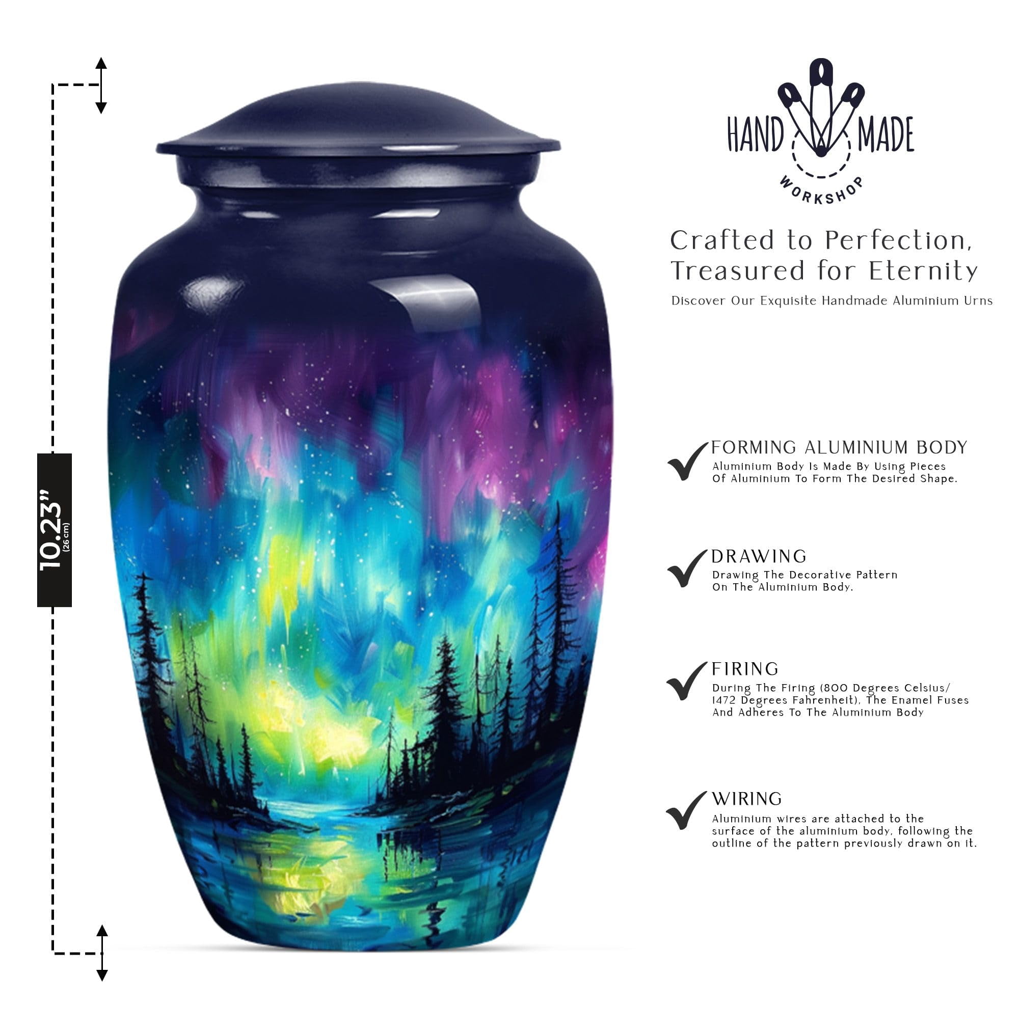 SUBSH Large Urns - Cremation Urn Human Ashes - Urns for Human Ashes Adult Male Dad - Adult Urns for Human Ashes Women