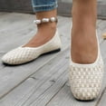 thumbnail image 3 of Tao Tao Women's Casual Flats Slip on Washable Ballet Flats Shoes Comfortable Square-Toe Style Beige 40, 3 of 5
