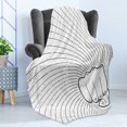 thumbnail image 4 of Jiu Jitsu Soft Flannel Fleece Blanket, Monochrome Style Female Punch Graphic with Grunge Effect Mma Sports, Cozy Plush for Indoor and Outdoor Use, 50" x 70", Charcoal Grey and White, by Ambesonne, 4 of 5