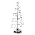 thumbnail image 1 of EeaseCA 1PC Christmas Tree Shape Table Lamp Creative Bedside Light LED Lamp Chic Night Light for Home Bedroom Decoration without Battery (Silver, White Light), 1 of 7