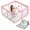 Pink, variant on kmaier Baby Playpen , Large Indoor and Outdoor Play Yards, 360° Visibility , for Toddler-Grey