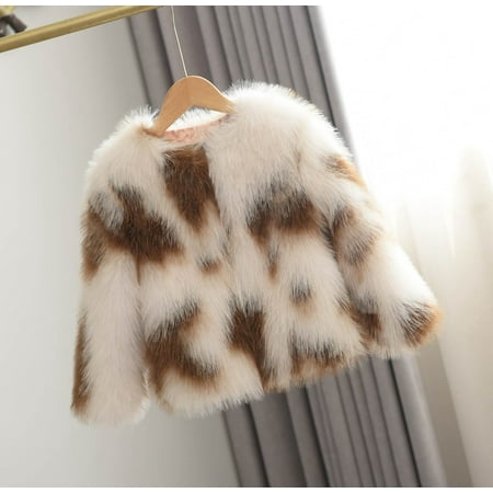 

Hunpta Toddler Girls Fashion Tie Dye Colors Jacket Fall Winter Toddler Kids Cardigans Fuzzy Jackets Warm Coats