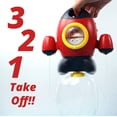 thumbnail image 2 of ZECATL Jouet Fontaine Fusée Arroseur Tournante pour Tout-Petits (Rouge), 2 of 6