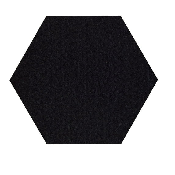Broadway collection kids Favorite area rugs with Rubber Marine Backing for Patio, Porch, Deck, Boat, Basement or Garage with Premium Bound Polyester Edges Black 14'x14' Hexagon