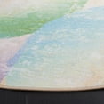 thumbnail image 4 of SAFAVIEH Paint Brush Kuzman Abstract Area Rug, Blue/Purple, 6'7" x 6'7" Round, 4 of 9