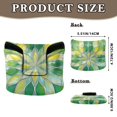 thumbnail image 2 of Haosy Yellow Green Floral Stained Glass Golf Mallet Putter Cover Strong Magnetic Leather Golf Club Headcover Closure, 2 of 7