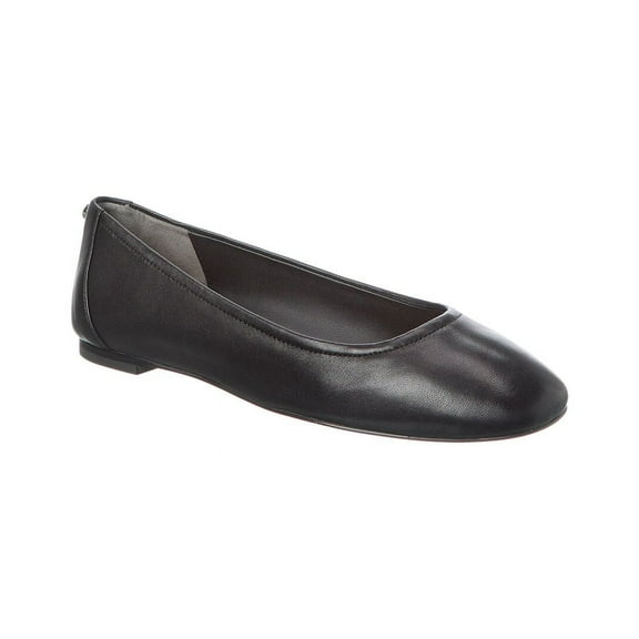 Stuart Weitzman Tammy Leather Ballet Flat, 8.5, Black