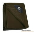 thumbnail image 3 of Heavy Duty Brown Tarp - 5 MIL Multipurpose UV Resistant Tarp Size: 9ft x 12ft (2 Pack), 3 of 7