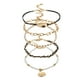 thumbnail image 1 of 5PCS Oro Boho capa tobilleras para las mujeres de concha de mar colgante de pie cadenas de cuentas de encanto playa pulsera tobilleras, 1 of 8