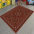 thumbnail image 5 of LaModaHome Tapis Antidérapant Vintage Turc Rouge Lavable Tapis Enfant Résistant aux Taches Salon Cuisine - Taille: 200X80cm, 5 of 5