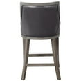 thumbnail image 4 of Home Square 2 Piece Wood Frame Faux Leather Counter Stool Set in Gray, 4 of 7